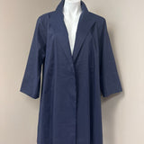 Eileen Fisher Women's Navy Blue 2X Coat