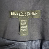 Eileen Fisher Women's Navy Blue 2X Coat