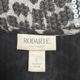 Rodarte Stylish Leopard Print Dress, perfect for casual outings for parties. Features sequins for a touch of sparkle.