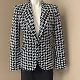 L'Agence Black and White Houndstooth Blazer
