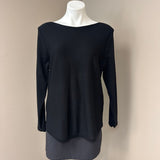 Chico's Women's Black Long Sleeve Top