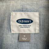 Old Navy Blue Denim Jacket with Floral Embroidery