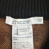 Chico's Floral Patterned Zipper Poncho
