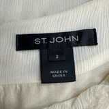 St. John Women’s Long Sleeve Blouse with Pearl Detail