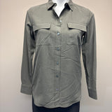 J. McLaughlin Women's Olive Green Button-Up Shirt