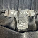 St. John Black Wide Leg Trousers