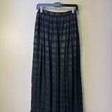 St. John Couture Black Striped Maxi Skirt