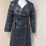 Michael Kors Black Quilted Trench Coat