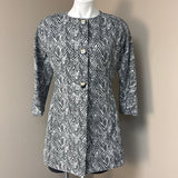Cabi Black and White Printed Jacket