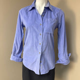 Eddie Bauer Women's Blue Button-Up Shirt