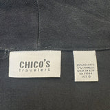 Chico's Travelers Black Open Front Cardigan