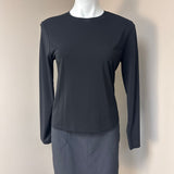 Kasper & Company Long Sleeve Black Top