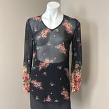 Cabi Floral Print Chiffon Top