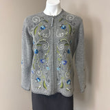 Northern Isles Embroidered Zip-Up Sweater