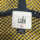 Cabi Yellow and Navy Plaid Coat