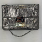 Michael Kors Metallic Snake Print Clutch