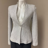 St. John Silver Beaded Blazer Jacket