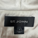 St. John Silver Beaded Blazer Jacket SZ S