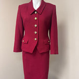 Herbert Grossman Red Wool Suit
