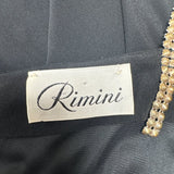 Rimini Black Evening Dress with Beaded Straps