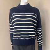 LA LIGNE Navy/White Striped Sweater
