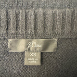 J. CREW Black Sweater with Embellished Shoulders