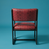 MCM RED REPTILE PRINT CHAIR **