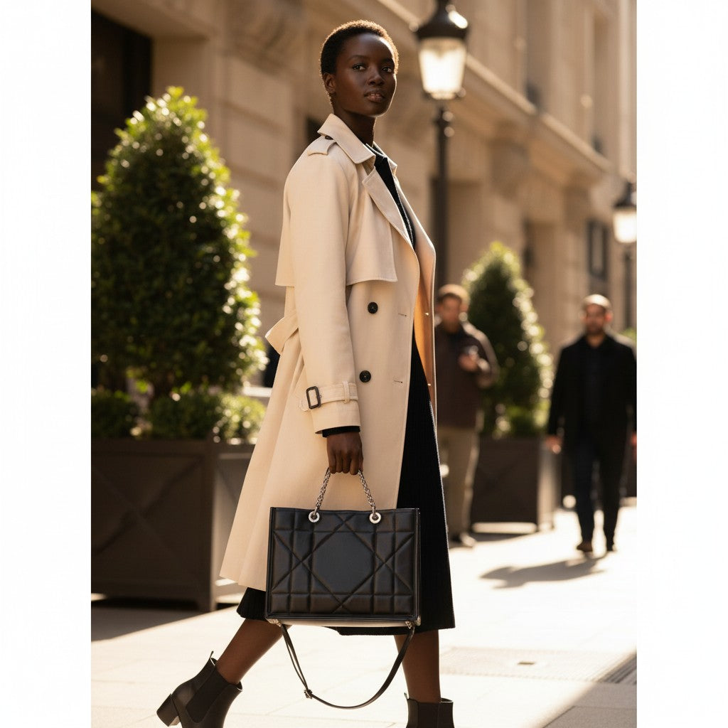 CHRISTIAN DIOR CALFSKIN ARCHIANNAGE ESSENTIAL TOTE
